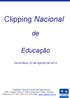 Clipping Nacional. Educação