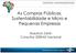 As Compras Públicas, Sustentabilidade e Micro e Pequenas Empresas. Maurício Zanin Consultor SEBRAE Nacional