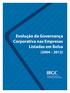Evolução da Governança Corporativa nas Empresas Listadas em Bolsa (2004 2012)