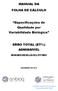 MANUAL DA FOLHA DE CÁLCULO. Especificações de Qualidade por Variabilidade Biológica ERRO TOTAL (ET%) ADMISSÍVEL