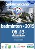 Campeonato Sul Americano Adulto e Jovem de Badminton 2015