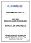 AUDIOMETRO DIGITAL AVS 500 REGISTRO NO MS Nº 80205810001 MANUAL DE OPERAÇÃO