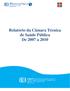 Relatório da Câmara Técnica de Saúde Pública De 2007 a 2010
