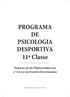 PROGRAMA DE PSICOLOGIA DESPORTIVA 11ª Classe