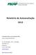 Relatório de Autoavaliação 2012