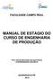 MANUAL DE ESTÁGIO DO CURSO DE ENGENHARIA DE PRODUÇÃO