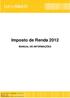 Imposto de Renda 2012 MANUAL DE INFORMAÇÕES