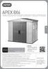 APEX 8X6 APEX 8X6 WARRANTY ACTIVATION WWW.KETER.COM