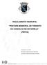 REGULAMENTO MUNICIPAL POSTURA MUNICIPAL DE TRÂNSITO DO CONCELHO DE ESTARREJA (PMTCE)