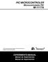 M-1117A PIC MICROCONTROLER. Microcontrolador PIC. EXPERIMENTS MANUAL Manual de Experimentos Manual de Experimentos