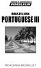 SIMON & SCHUSTER S PIMSLEUR. brazilian. reading booklet