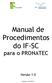 Manual de Procedimentos do IF-SC para o PRONATEC