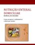 NUTRIÇÃO ENTERAL DOMICILIAR MANUAL DO USUÁRIO. Como preparar e administrar a dieta por sonda