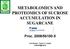 METABOLOMICS AND PROTEOMICS OF SUCROSE ACCUMULATION IN SUGARCANE