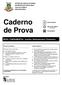 Caderno de Prova. NÍVEL FUNDAMENTAL: Auxiliar Administrativo Financeiro