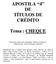 APOSTILA 4 DE TÍTULOS DE CRÉDITO. Tema : CHEQUE