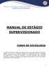 MANUAL DE ESTÁGIO SUPERVISIONADO