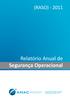 (RASO) - 2011. Relatório Anual de Segurança Operacional. Gerência-Geral de Análise e Pesquisa da Segurança Operacilnal - GGAP