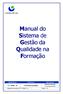 Manual do Sistema de Gestão da Qualidade na Formação