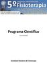 Programa Científico. Versão 3.0 02/09/2010. Sociedade Brasileira de Fisioterapia