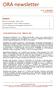 ORA newsletter. Nº 65 JUNHO/2012 (circulação limitada) Assuntos LEGISLAÇÃO FISCAL/LEGAL MAIO DE 2012