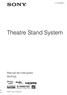 4-170-066-21(1) Theatre Stand System. Manual de Instruções RHT-G5. 2010 Sony Corporation