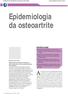 Epidemiologia da osteoartrite