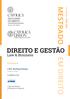 MESTRADO EM DIREITO DIREITO E GESTÃO. Law & Business. Parceiros. 9ª edição 2015-2016