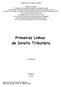 Primeiras Linhas de Direito Tributário