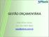 GESTÃO ORÇAMENTÁRIA. João Milan Júnior Tel.: 011 9897 8665 joao@planis.com.br