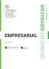 MESTRADO EM DIREITO EMPRESARIAL. Parceiro. 4ª edição 2015-2016