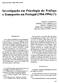 Investigação em Psicologia do Tráfego e Transportes em Portugal (1984-1994) (*)