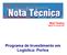 Nota Técnica Número 119 fevereiro 2013. Programa de Investimento em Logística: Portos