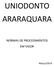 UNIODONTO ARARAQUARA NORMAS DE PROCEDIMENTOS EM VIGOR