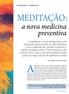 meditação: a nova medicina preventiva