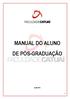 MANUAL DO ALUNO DE PÓS-GRADUAÇÃO