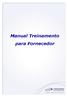 Manual Treinamento para Fornecedor