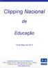 Clipping Nacional. Educação