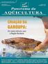 Piscicultura no Brasil Estatísticas, espécies, pólos de produção e fatores limitantes à expansão da atividade