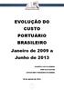 EVOLUÇÃO DO CUSTO PORTUÁRIO BRASILEIRO Janeiro de 2009 a Junho de 2013