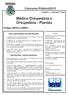 Médico Ortopedista e Ortopedista - Plantão