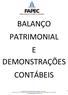 BALANÇO PATRIMONIAL E DEMONSTRAÇÕES CONTÁBEIS