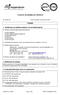 FICHA DE SEGURANÇA DE PRODUTO. Nº revisão: 00 Data de emissão: Novembro de 2012 IFOAM. 1. Identificação da substância/mistura e da sociedade/empresa