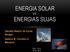 ENERGIA SOLAR VS. ENERGIAS SUJAS. Danielle Beatriz de Sousa Borges Isadora M. Carvalho A. Menezes