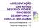 APRESENTAÇÃO DAS AÇÕES DESENVOLVIDAS E ÍNDICES DE DESEMPENHO ESCOLAS ESTADUAIS. Município: Araguaína TO Regional: Araguaína - TO