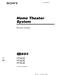 4-247-583-72(1) Home Theater System. Manual de Instruções HT-SL55 HT-SL50 HT-SL40. 2003 Sony Corporation HT-SL55 4-247-583-72(1) PT