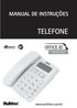 MANUAL DE INSTRUÇÕES TELEFONE OFFICE ID ANO 1GARANTIA COM VIVA VOZ. www.multitoc.com.br