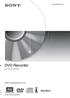 2-102-792-E1 (2) PT. DVD Recorder. Manual de Instruções RDR-GX300/RDR-GX700. 2004 Sony Corporation