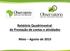 Relatório Quadrimestral de Prestação de contas e atividades. Maio Agosto de 2015