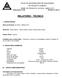 RELATÓRIO TÉCNICO. FICHA DE INFORMAÇÕES DE SEGURANÇA DE PRODUTO QUÍMICO NOME DO PRODUTO: ÁLCOOL ABSOLUTO Elaboração: 01/08 Revisão: 01-06/10